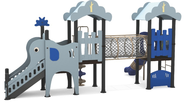 Luxuri&ouml;ser, funktionaler, ma&szlig;geschneiderter PE-Platten-Au&szlig;enspielplatz in bester Qualit&auml;t